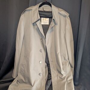London Fog Button-Down Gray Trench Coat